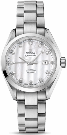 SEAMASTER AQUA TERRA 150M CO AXIAL AUTOMATIC 34MM STEEL MOTHER OF PEARL STEEL