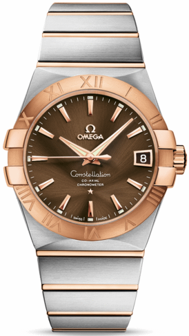 CONSTELLATION CO AXIAL 38MM AUTOMATIC 38MM STEEL BLACK STEEL & ROSE GOLD