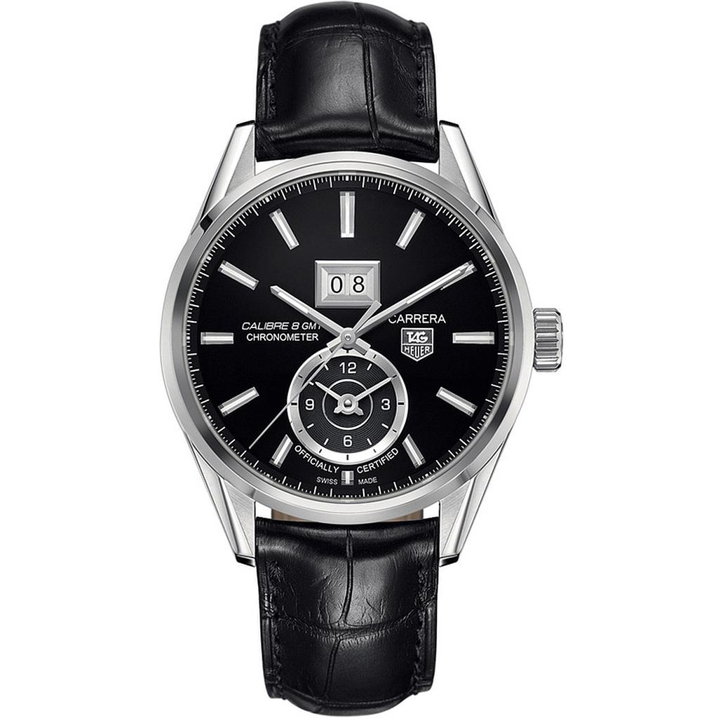 CARRERA CALIBRE 8 GMT GRAN CALENDARIO AUTOMATIC 41MM STEEL BLACK ALLIGATOR