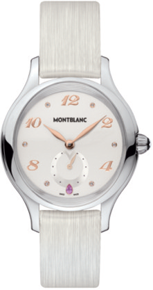 PRINCESS GRACE QUARTZ 34MM STEEL WHITE LEATHER
