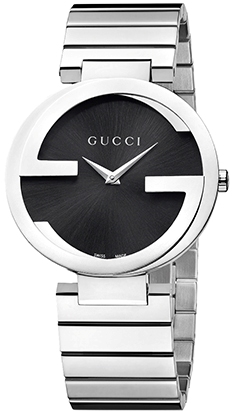 INTERLOCKING GRANDE QUARTZ 37MM STEEL BLACK STEEL