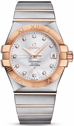 CONSTELLATION CO AXIAL 35MM AUTOMATIC 35MM STEEL SILVER STEEL & ROSE GOLD