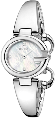 GUCCISSIMA SMALL QUARTZ 27MM STEEL MOTHER OF PEARL STEEL