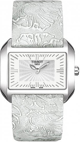 T-TREND T-WAVE QUARTZ 32MM STEEL WHITE LEATHER