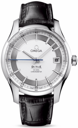 DE VILLE HOUR VISION CO AXIAL AUTOMATIC 41MM STEEL SILVER ALLIGATOR