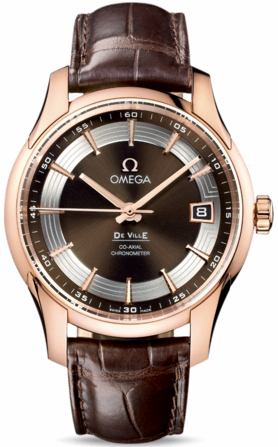 DE VILLE HOUR VISION CO AXIAL AUTOMATIC 41MM ROSE GOLD BROWN ALLIGATOR