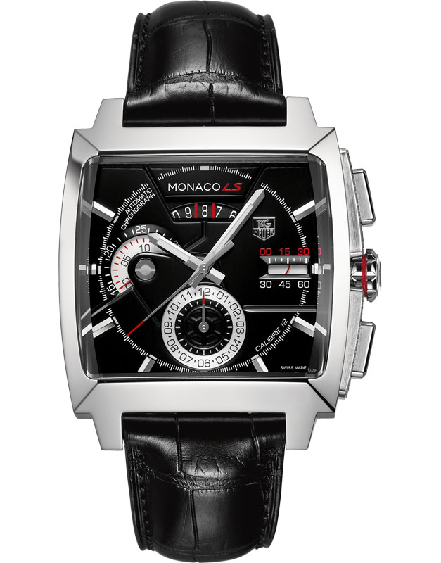 MONACO CALIBRE 12 CHRONOGRAPH AUTOMATIC 40,5MM STEEL BLACK ALLIGATOR