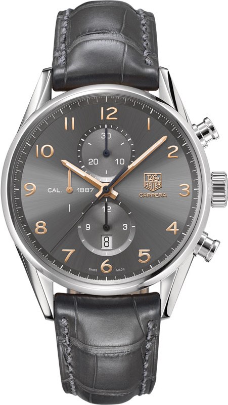 CARRERA CALIBRE 1887 CHRONOGRAPH AUTOMATIC 43MM STEEL GREY ALLIGATOR