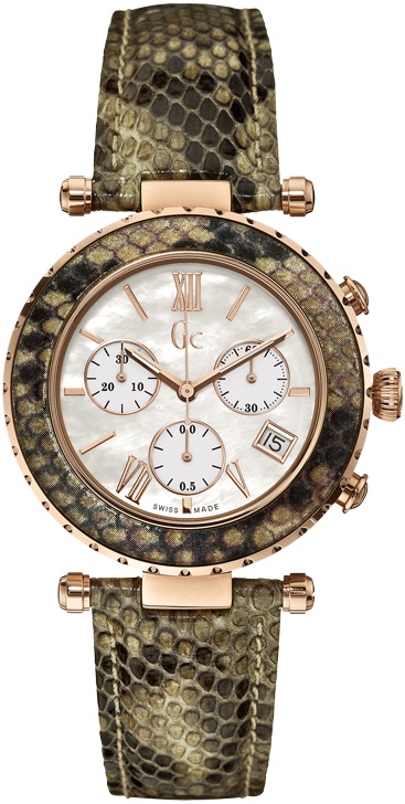 SPORT CHIC DIVER CHIC QUARTZ 38,5MM STEEL ROSE PVD MOTHER OF PEARL PYTHON