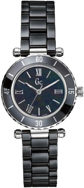 SPORT CHIC GC MINI CHIC QUARTZ 28MM STEEL BLACK CERAMIC