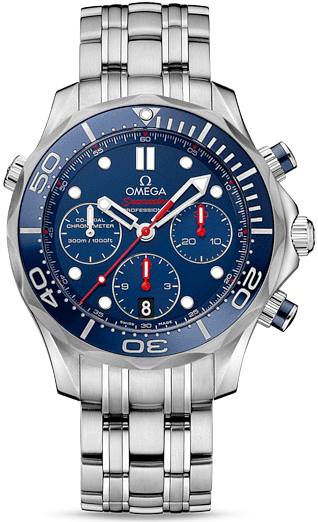 SEAMASTER DIVER 300M CO AXIAL CHRONOGRAPH AUTOMATIC 44MM STEEL BLUE STEEL