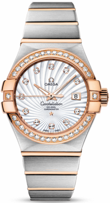 CONSTELLATION CO AXIAL 31MM AUTOMATIC 31MM STEEL MOTHER OF PEARL STEEL & ROSE GOLD