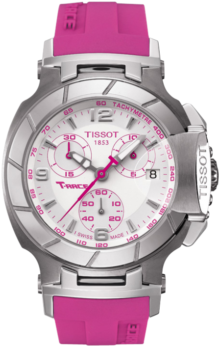 T-SPORT T RACE QUARTZ 36,65MM STEEL WHITE RUBBER