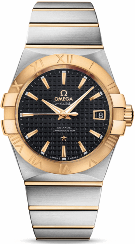 CONSTELLATION CO AXIAL 38MM AUTOMATIC 38MM STEEL BLACK STEEL & GOLD