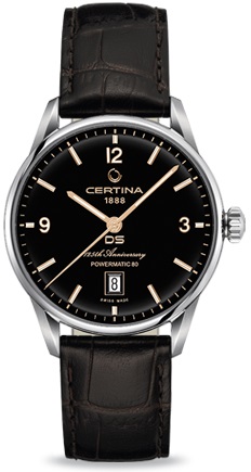 DS POWERMATIC AUTOMATIC 40MM STEEL BLACK ALLIGATOR