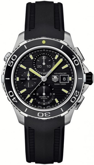 AQUARACER 500M CALIBRE 16 CHRONOGRAPH AUTOMATIC 43MM STEEL BLACK RUBBER