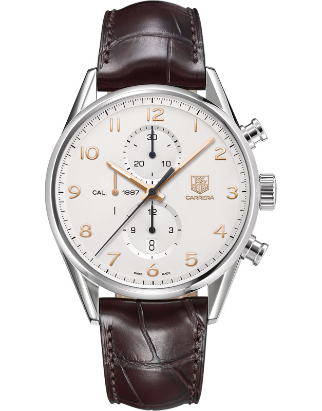 CARRERA CALIBRE 1887 CHRONOGRAPH AUTOMATIC 43MM STEEL SILVER ALLIGATOR