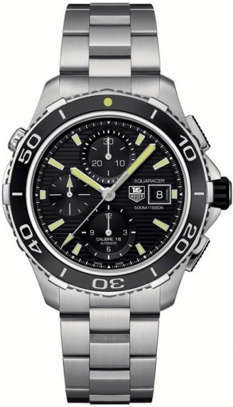 AQUARACER 500M CALIBRE 16 CHRONOGRAPH AUTOMATIC 43MM STEEL BLACK STEEL