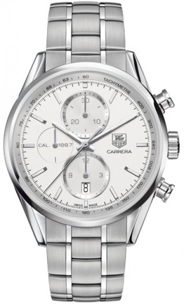 CARRERA CALIBRE 1887 CHRONOGRAPH AUTOMATIC 41MM STEEL SILVER STEEL