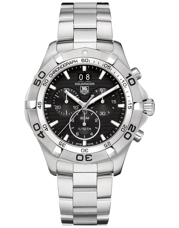 AQUARACER CHRONOGRAPH QUARTZ 43MM STEEL BLACK STEEL