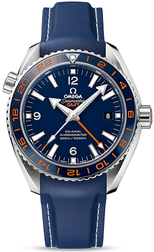 SEAMASTER PLANET OCEAN 600M CO AXIAL GMT AUTOMATIC 43,5MM STEEL BLUE RUBBER