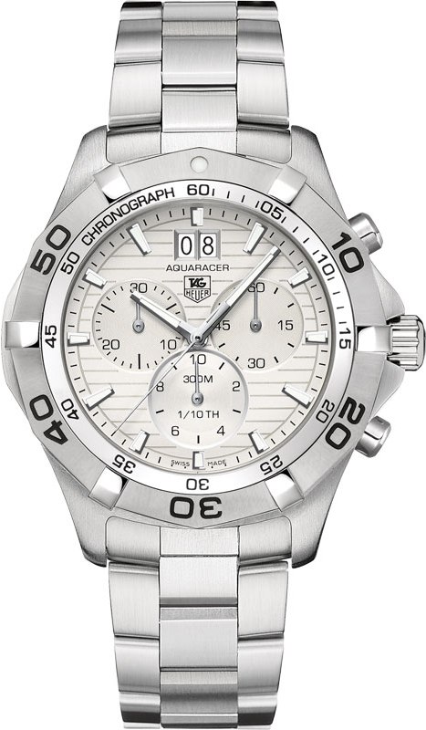 AQUARACER CHRONOGRAPH QUARTZ 43MM STEEL SILVER STEEL