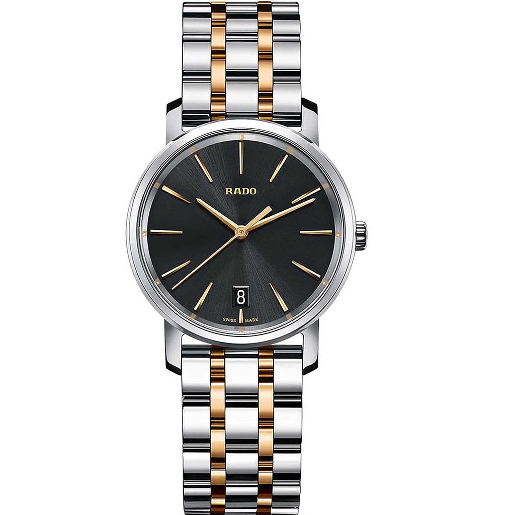 DIAMASTER SILVER/ROSE QUARTZ 40MM STEEL BLACK STEEL & PVD