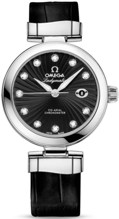 DE VILLE LADYMATIC AUTOMATIC 34MM STEEL BLACK ALLIGATOR