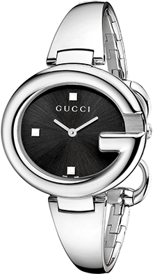 GUCCISSIMA GRANDE QUARTZ 36MM STEEL BLACK STEEL