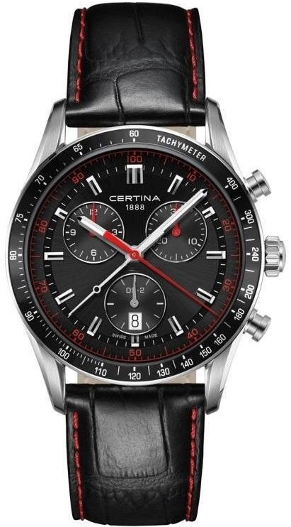 DS 2 CHRONO QUARTZ 41MM STEEL BLACK ALLIGATOR