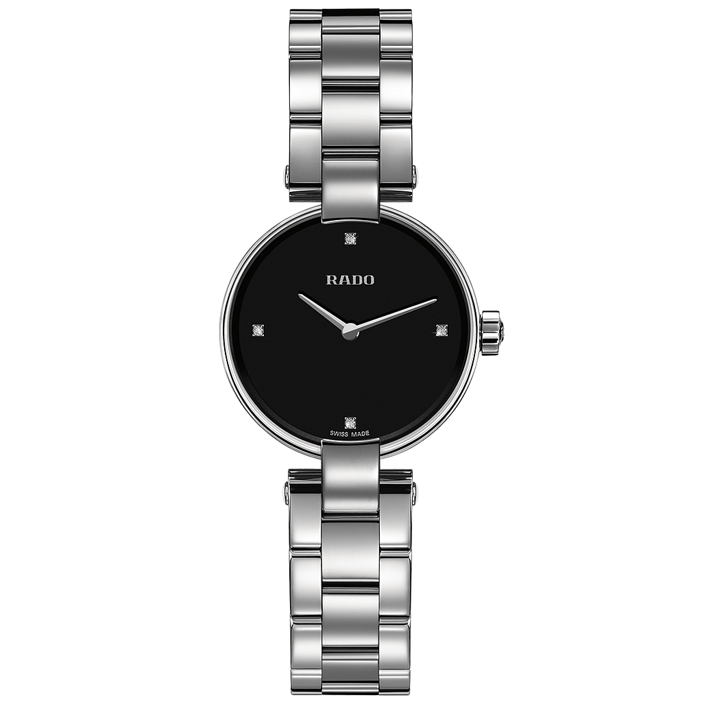 COUPOLE SILVER QUARTZ 27MM STEEL BLACK STEEL