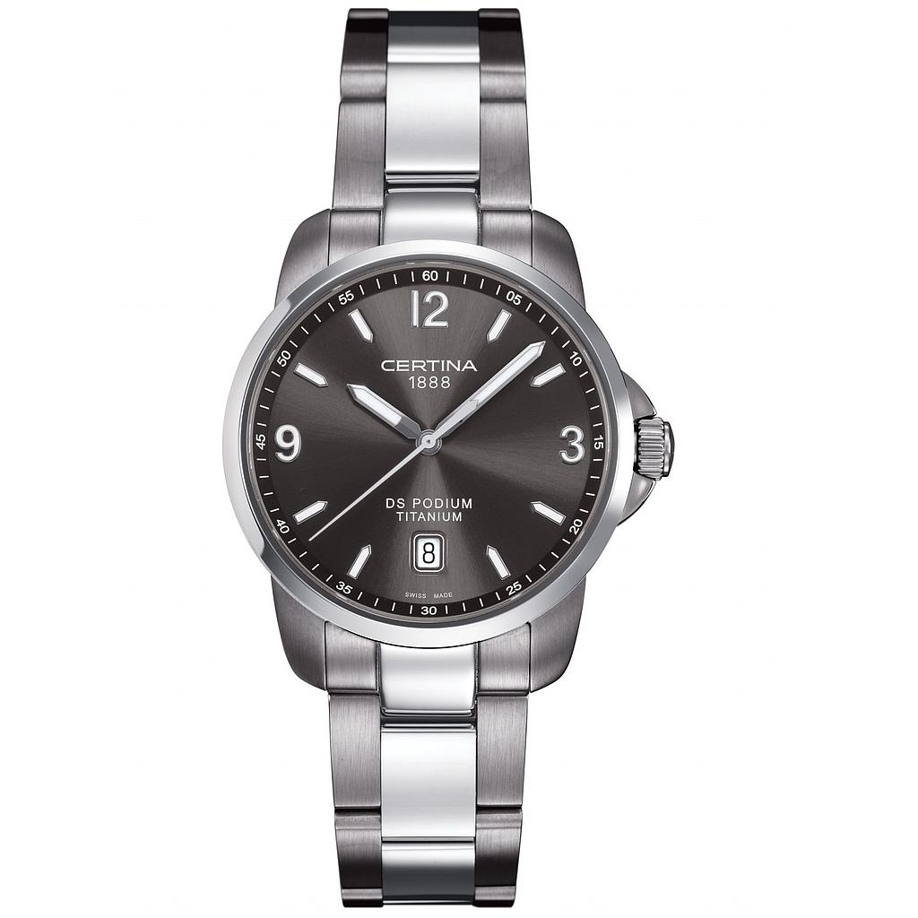 DS PODIUM 3 TANG BUCKLENDS QUARTZ 38MM TITANIUM GREY TITANIUM