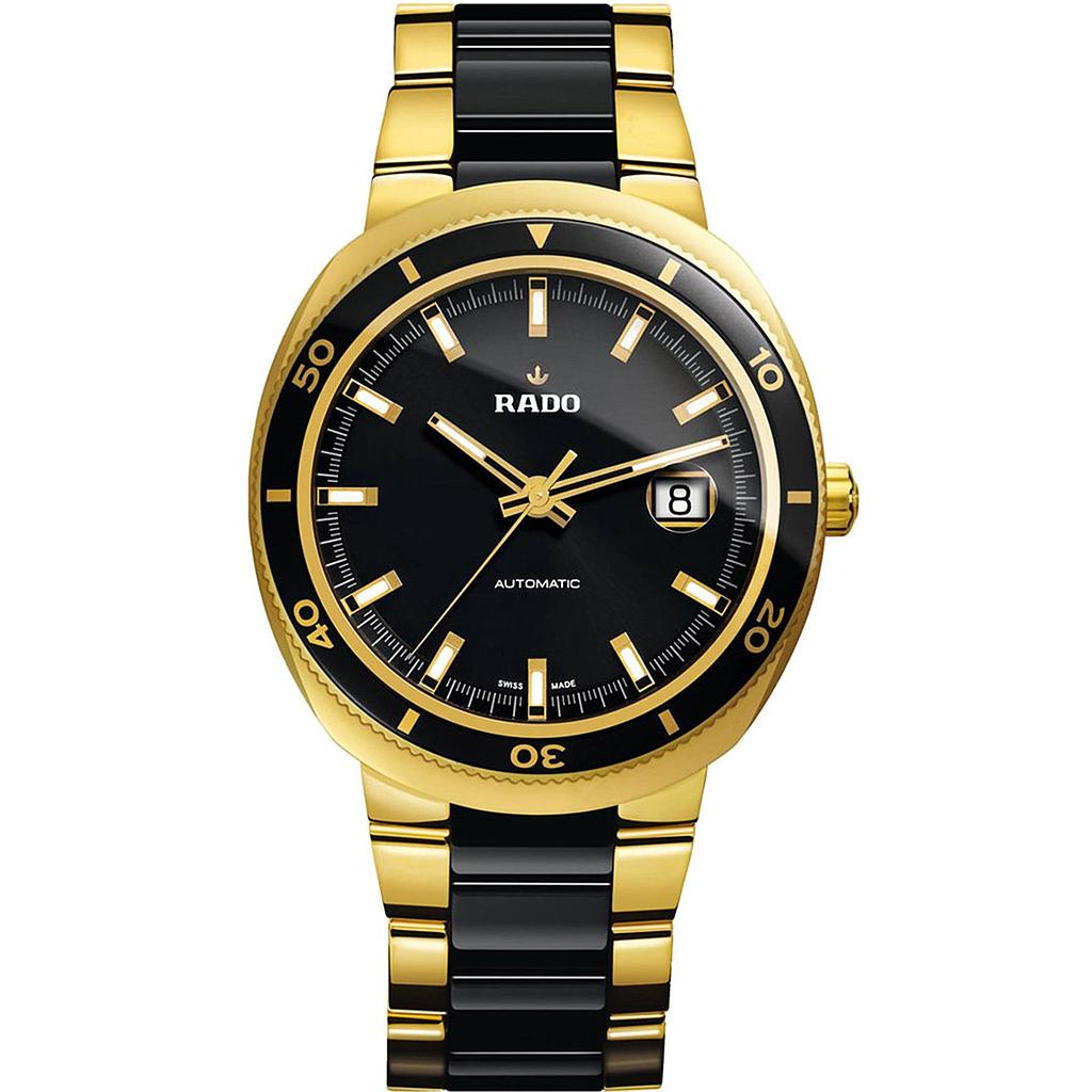 D STAR BLACK/GOLDEN QUARTZ 42MM STEEL & PVD BLACK CERAMIC & PVD