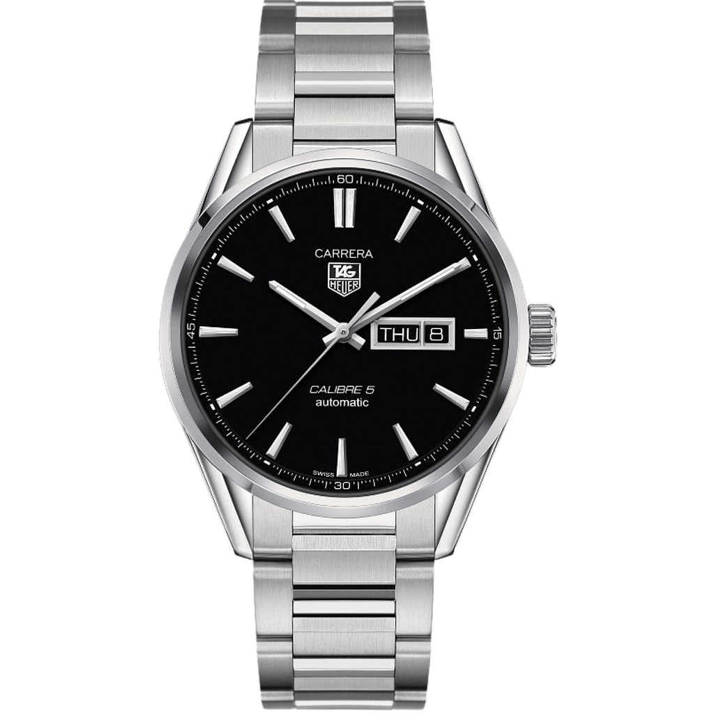 CARRERA CALIBRE 5 AUTOMATIC 39MM STEEL BLACK STEEL