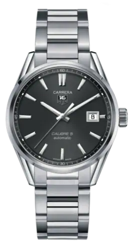 CARRERA CALIBRE 5 AUTOMATIC 39MM STEEL BLACK STEEL