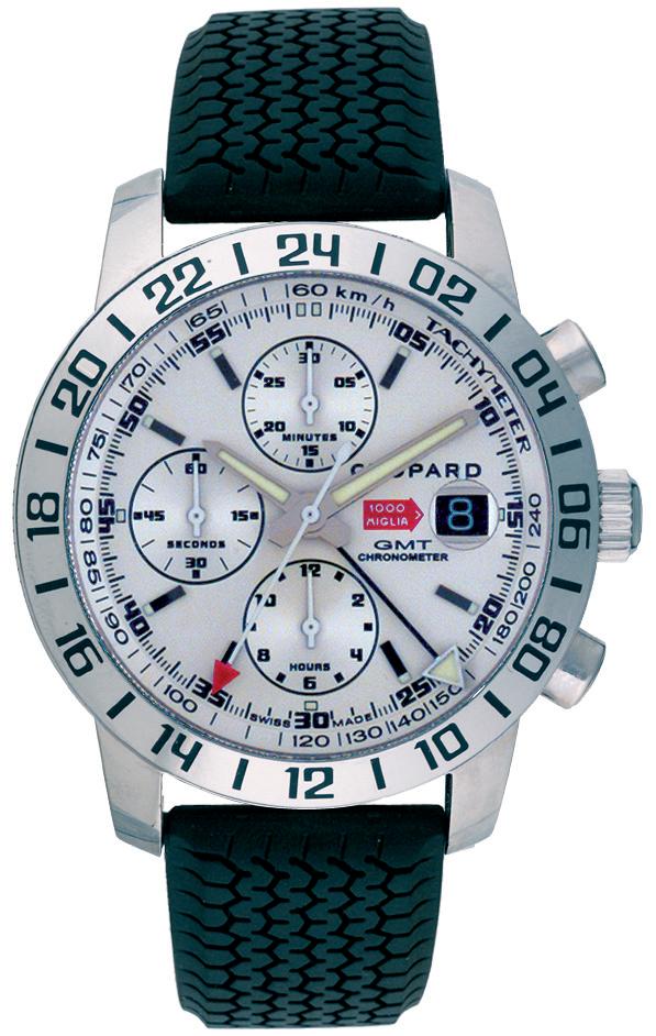 MILLE MIGLIA MILLE MIGLIA GMT CHRONO AUTOMATIC 42,5MM STEEL SILVER RUBBER