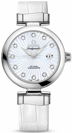 DE VILLE LADYMATIC AUTOMATIC 34MM STEEL MOTHER OF PEARL ALLIGATOR