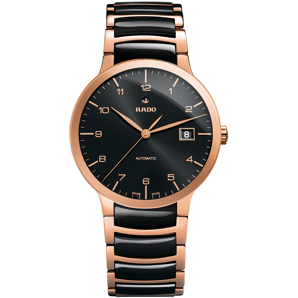 CENTRIX BLACK/ROSE AUTOMATIC 38MM STEEL & PVD BLACK STEEL & CERAMIC