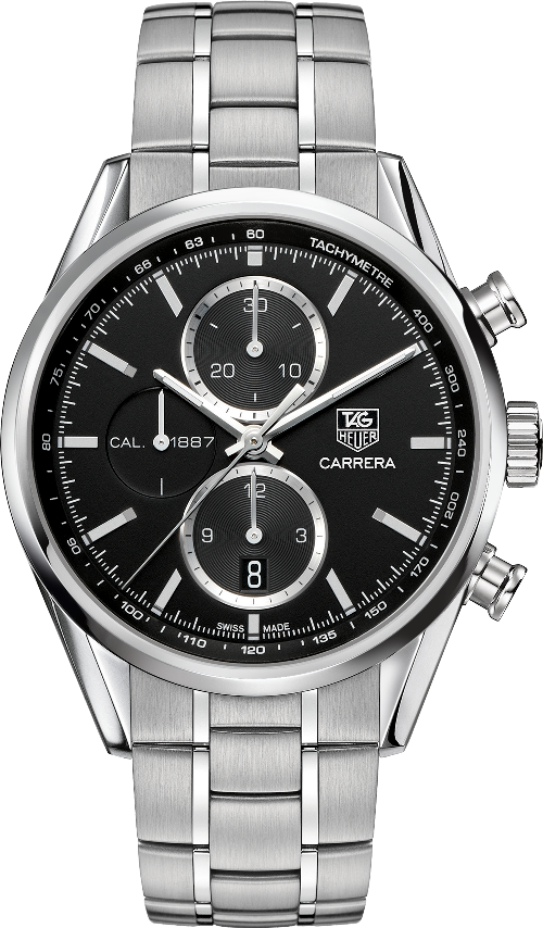 CARRERA CALIBRE 1887 CHRONOGRAPH AUTOMATIC 41MM STEEL BLACK STEEL