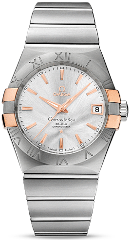 CONSTELLATION CO AXIAL 38MM AUTOMATIC 38MM STEEL & ROSE GOLD SILVER STEEL