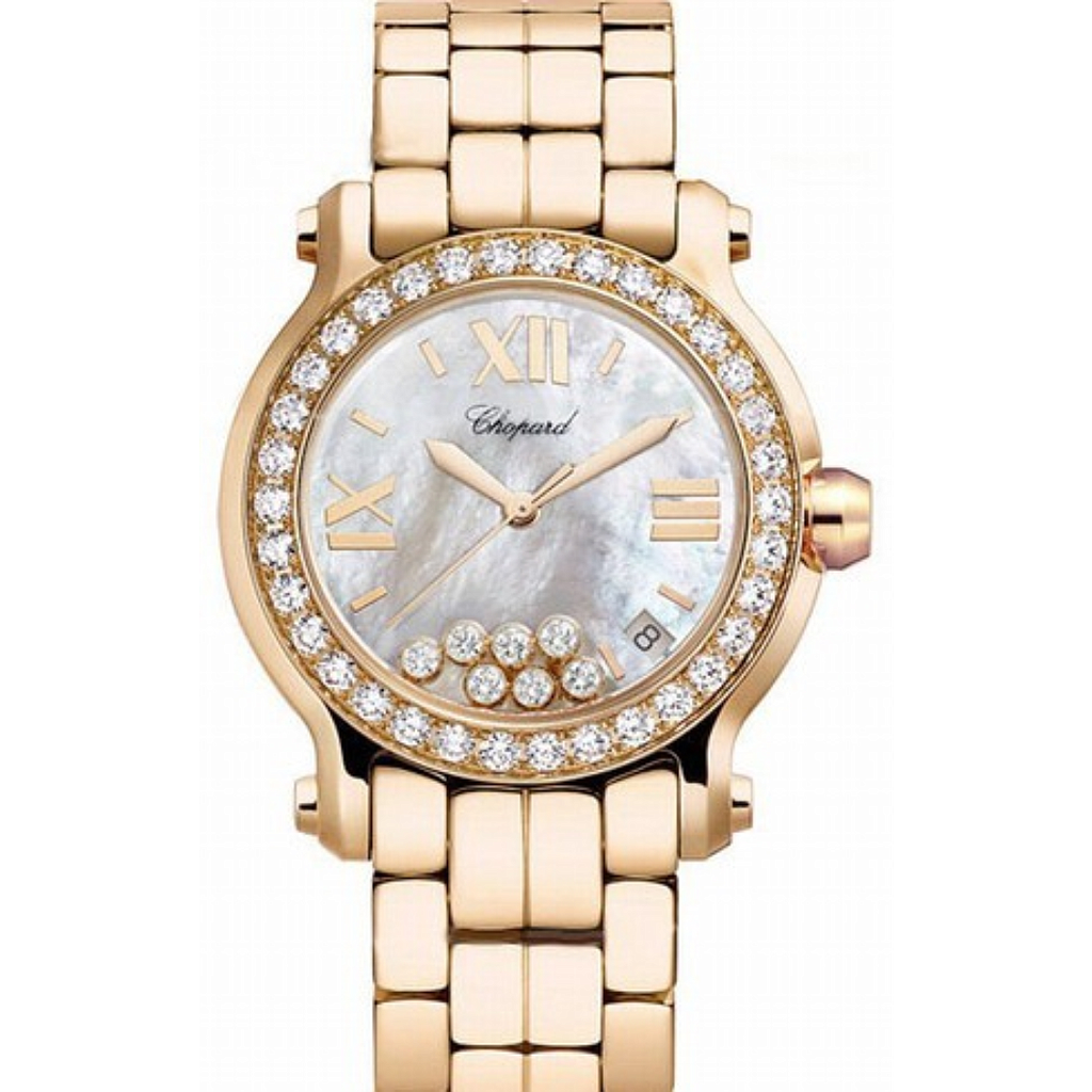 HAPPY SPORT MEDIUM QUARTZ 36MM ROSE GOLD WHITE ROSE GOLD