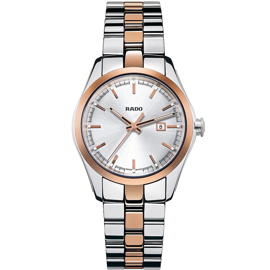 HYPERCHROME SILVER/ROSE QUARTZ 37,5MM STEEL SILVER STEEL & CERAMIC