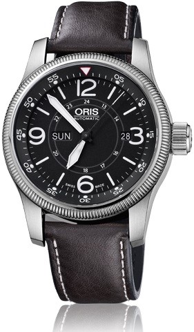 BIG CROWN TIMER AUTOMATIC 44MM STEEL BLACK LEATHER