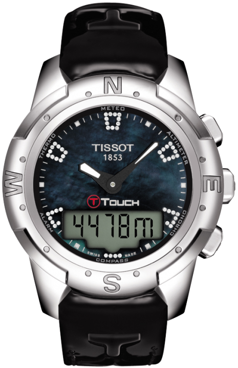 T-TOUCH T TOUCH II QUARTZ 43,3MM TITANIUM MOTHER OF PEARL LEATHER
