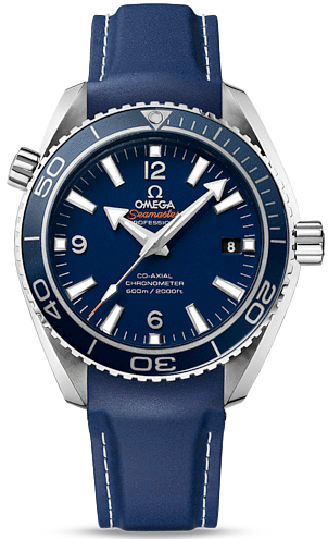 SEAMASTER PLANET OCEAN 600M CO AXIAL  AUTOMATIC 42MM TITANIUM BLUE RUBBER