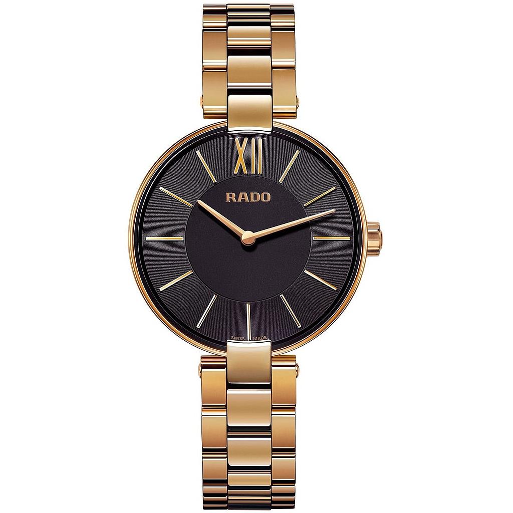 COUPOLE ROSE QUARTZ 32,5MM STEEL & PVD BLACK STEEL & PVD