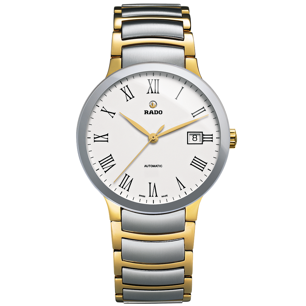 CENTRIX SILVER/GOLDEN AUTOMATIC 38MM STEEL & PVD WHITE STEEL & PVD