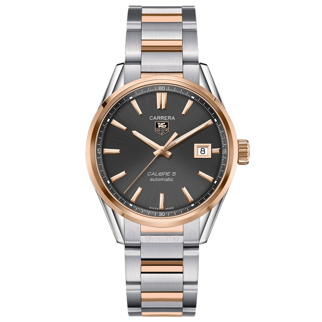 CARRERA CALIBRE 5 AUTOMATIC 39MM STEEL GREY STEEL & ROSE GOLD