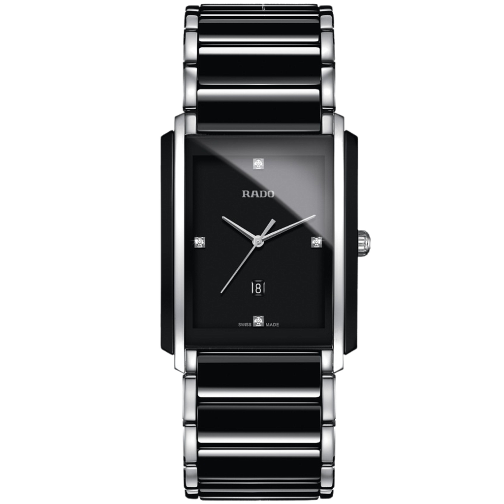 INTEGRAL DIAMONDS QUARTZ 31MM STEEL & CERAMIC BLACK STEEL & CERAMIC