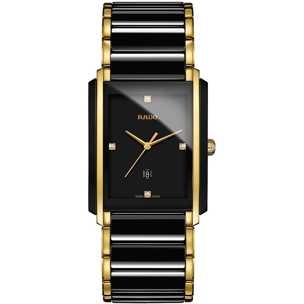 INTEGRAL DIAMONDS QUARTZ 31MM STEEL BLACK STEEL & CERAMIC